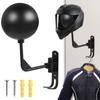 Motorcycle Helmet Holder Adjustable Wall-Mounted Display Hook 180 Degree Rotation Space Saving Wall-Mounted Helmet Mount