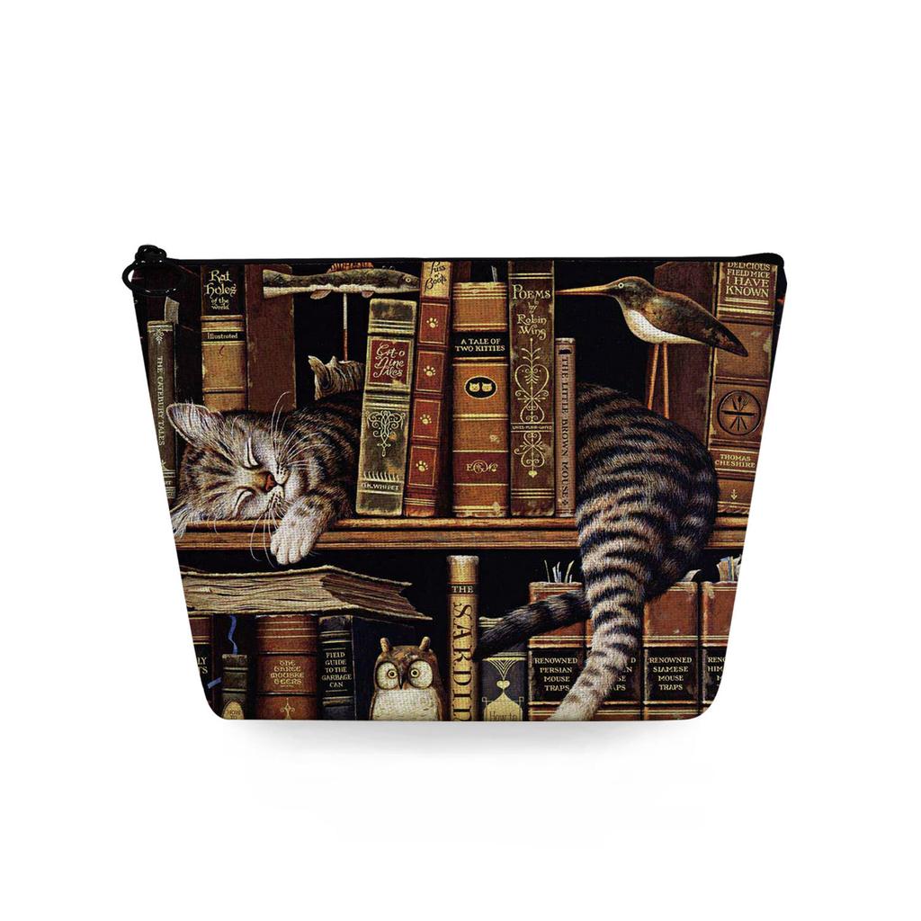 Женская косметичка с принтом кошки, органайзер для туалетных принадлежностей, дорожный чехол для хранения 6784