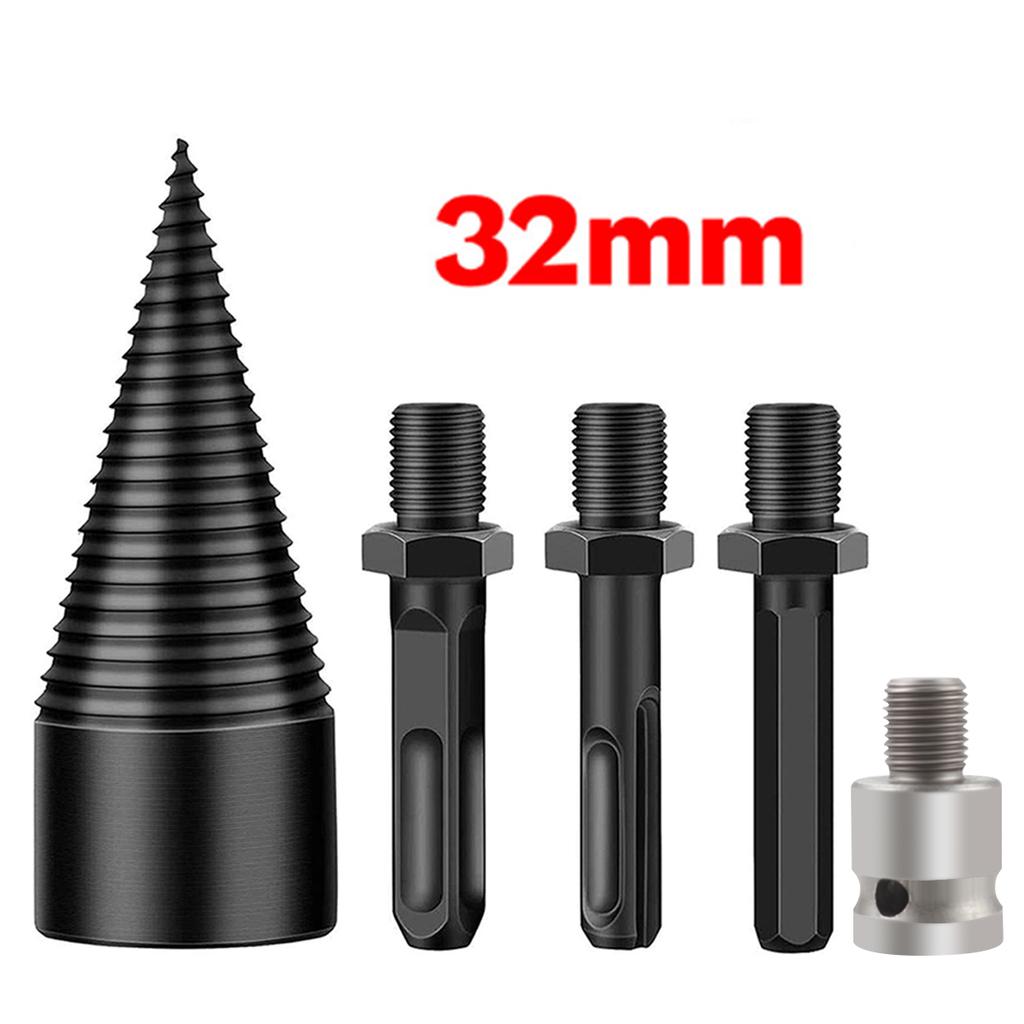 4 шт., 32/42 мм, дровокол, сверло с круглым/шестигранным/треугольным хвостовиком, деревянная конусная развертка, перфоратор, ступенчатое сверло, деревообрабатывающий инструмент