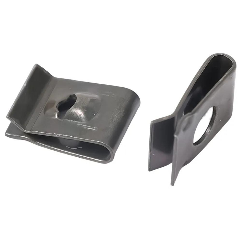 20Pcs Metal U-Type Clip with Screw Auto Interior Trim Panel Fastener Fitting Screw Clamp Retainer for Fender Liner Splash Guard