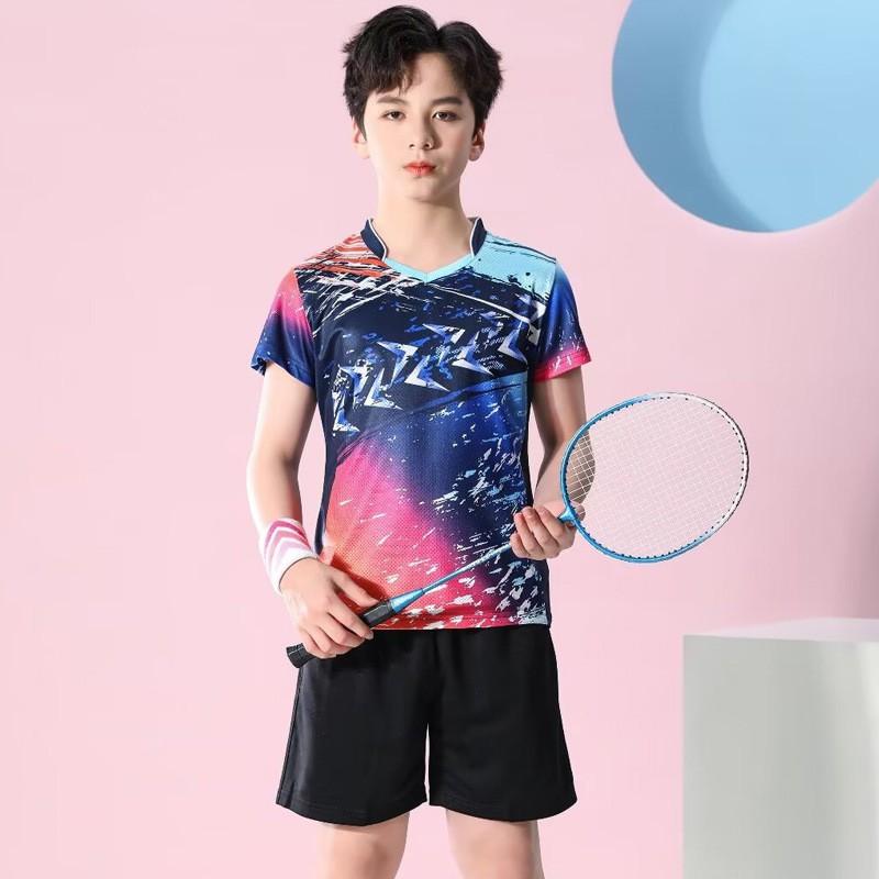 Breathable Quick-Dry Badminton Set Men Women Kids Sport T-Shirt Shorts Skort Athletic Wear