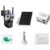 LS VISION Solar Outdoor Surveillance Camera 4G Sim 6K 12MP Three Lens 10 Digital Zoom Wireless Cctv PTZ IP66 Security Solar Panel Cameras