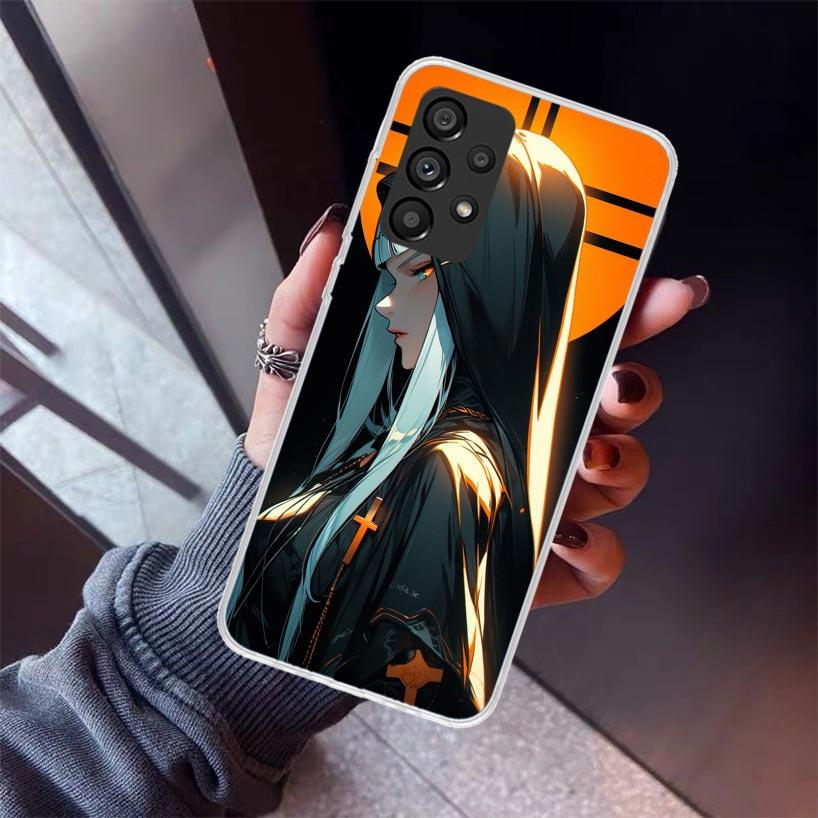 Dark Demon Nun Phone Case For Samsung Galaxy A12 A52S A42 A32 A22 A51 A50 Note 20 Ultra 10 S10 Plus A71 A70 A31 A30 A10S Galaxy