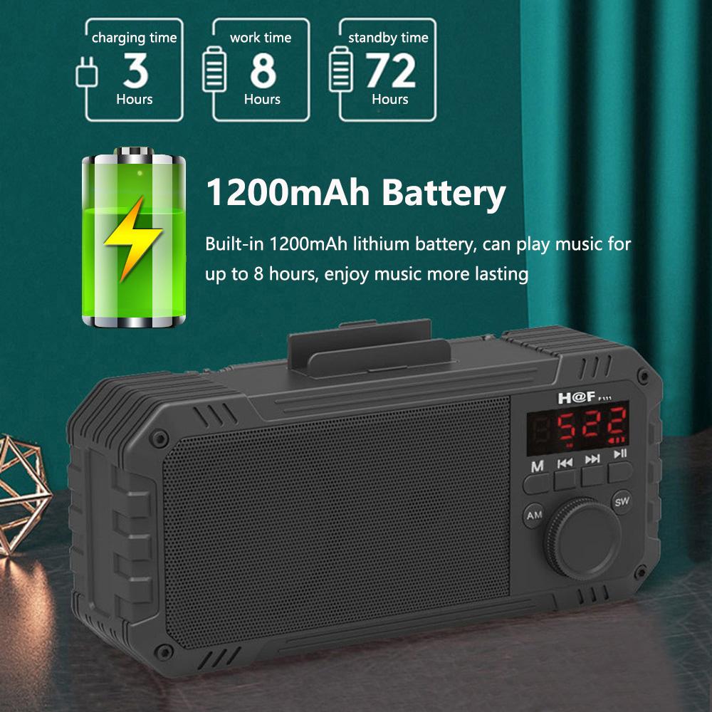 FM-радио Bluetooth 5,0 динамик портативное мини-радио для пожилых людей HiFi TF/USB MP3-плеер поддерживает запись в наушниках