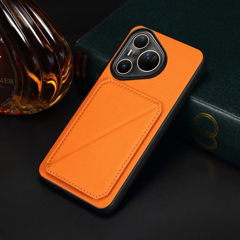 Leather-Texture Phone Case With Card Slot Kickstand Mate80 Pro Max P90 P80 Ultra