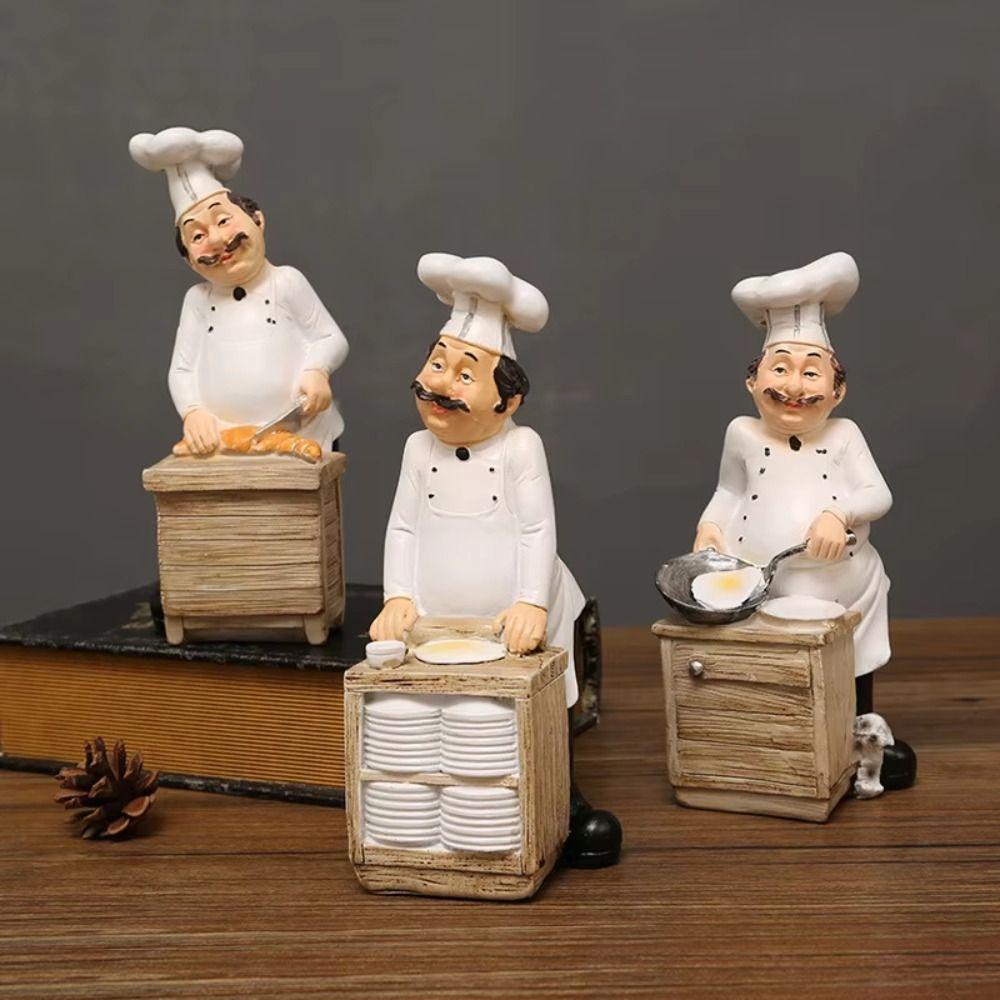Handicraft Farmhouse Cake Shop Decor Simulated Kitchen Chef Figurine  Balcony Garden Supplies