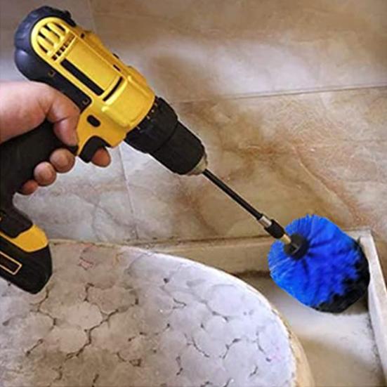 Щетка для электрической дрели, 4 шт./компл., 3 щетки, длинный полюс, нейлоновая щетина, универсальная многофункциональная электрическая дрель, скруббер, набор насадок для дрели, товары для дома