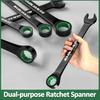 Dual-purpose Ratchet Spanner 6-19MM Manual Spanners Universal Combination Wrench Car Repair Tool