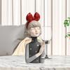 Girl Statue Desktop Ornament Art Crafts Nordic Creative Figure Sculpture Decorative Figurine for