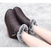 2025 Winter Shoes Women Snow Boots Thick Sole Flat Waterproof Non-slip Ladies Ankle Boots Warm Plush Black Red Plus Size 41