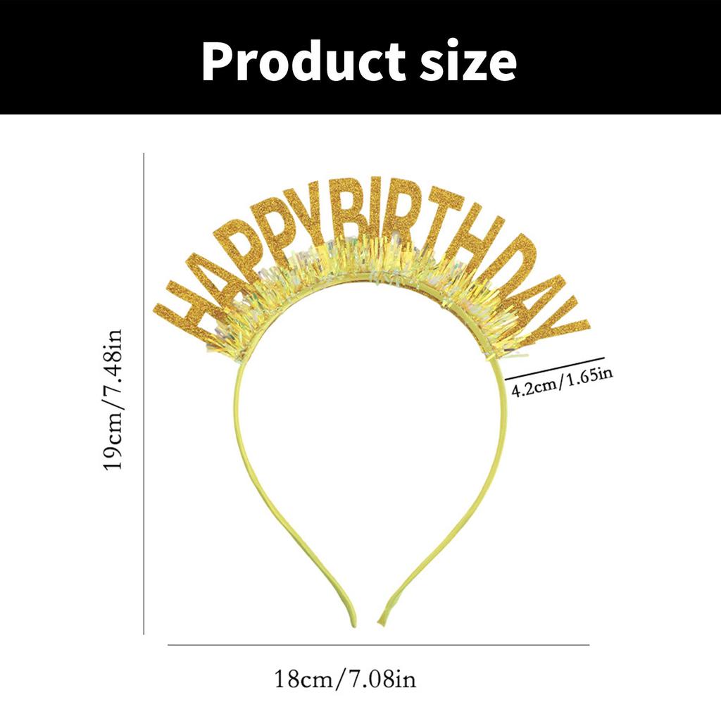 Фестивальные реквизиты Головные уборы Повязка на голову для детской семейной вечеринки по случаю дня рождения Прекрасный сверкающий головной убор Аксессуары для вечеринок
