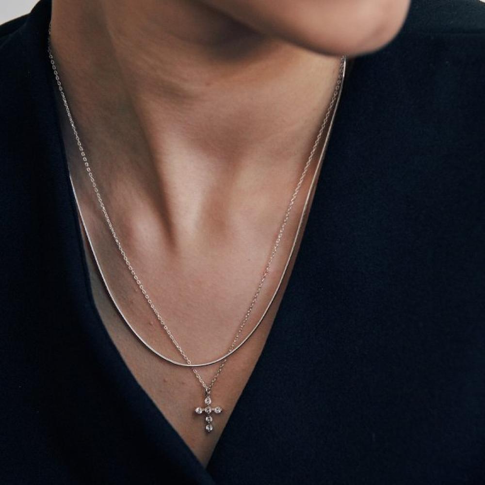 Verte 925 Silver Dew Necklace   un.Silver.212