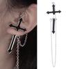 Мужчины Женщины Уличная Панк-Цепочка Стильный Крест Неаллергенные Нежные Висячие Серьги