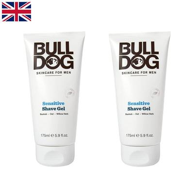 Гель для бритья Skincare Sensitive Shave Gel 175 мл 2 упаковки Гель для бритья Bulldog Sensitive Shave Gel, 2 шт.