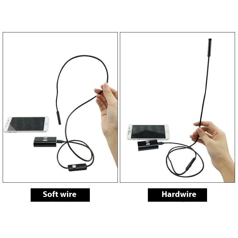 7.0MM TYPE-C Endoscope Camera IP67 Waterproof 6 LEDs Adjustable USB Android Flexible Inspection Borescope Cameras for Phone PC