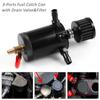 Universal Aluminum 3-Ports Oil Catch Can Tank with Breather Filter Engine Mini Oil Separator