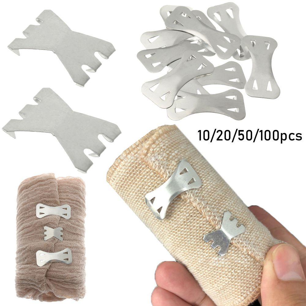 Elastic Bandage Buckle Sports Fasten Buckles Clip Replacement Metal Clips Fixation Clamps Hooks
