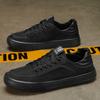 Casual Shoes Sneakers Canvas Shoes Casual Shoes Pure Black Wear-resistant Thick Sole Versatile Breathable Casual Work Shoes