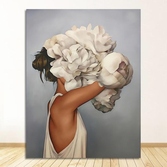 Картина Принт Плакат Картина Стена Спальня Гостиная Столовая Современные Украшения Дома Абстрактные Цветы Аватар Девушка Холст Без Рамки