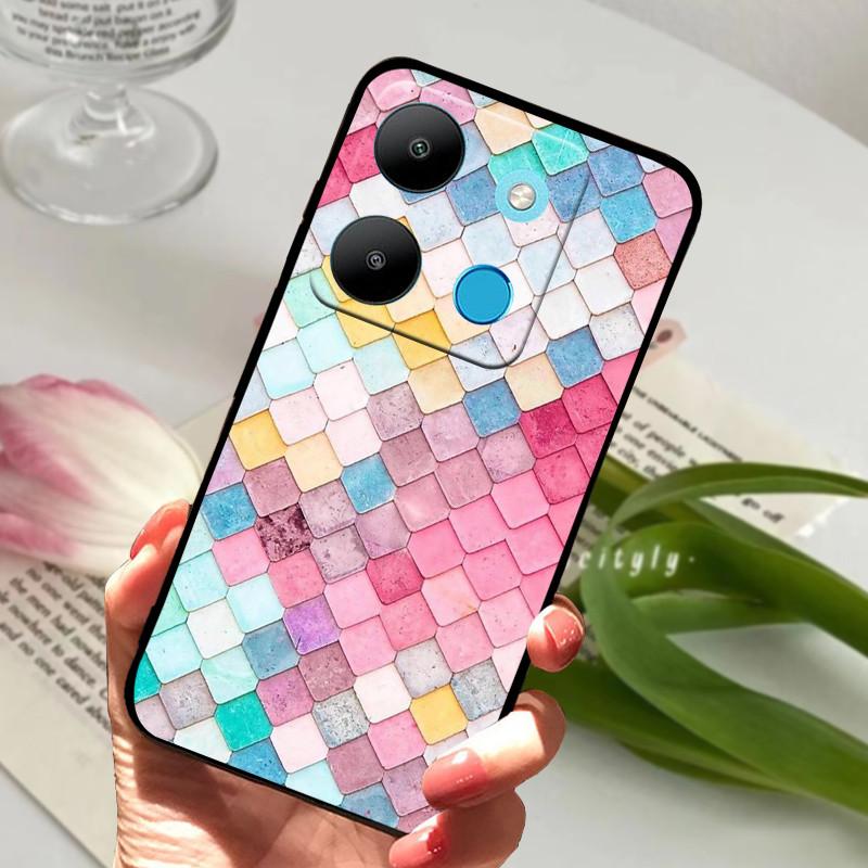 Для Infinix Smart 7 Чехол Роскошный Силиконовый ТПУ Мягкий Телефон Черный Чехол Чехлы Для Infinix Smart7 X6515 Funda Защитный Coque Capa