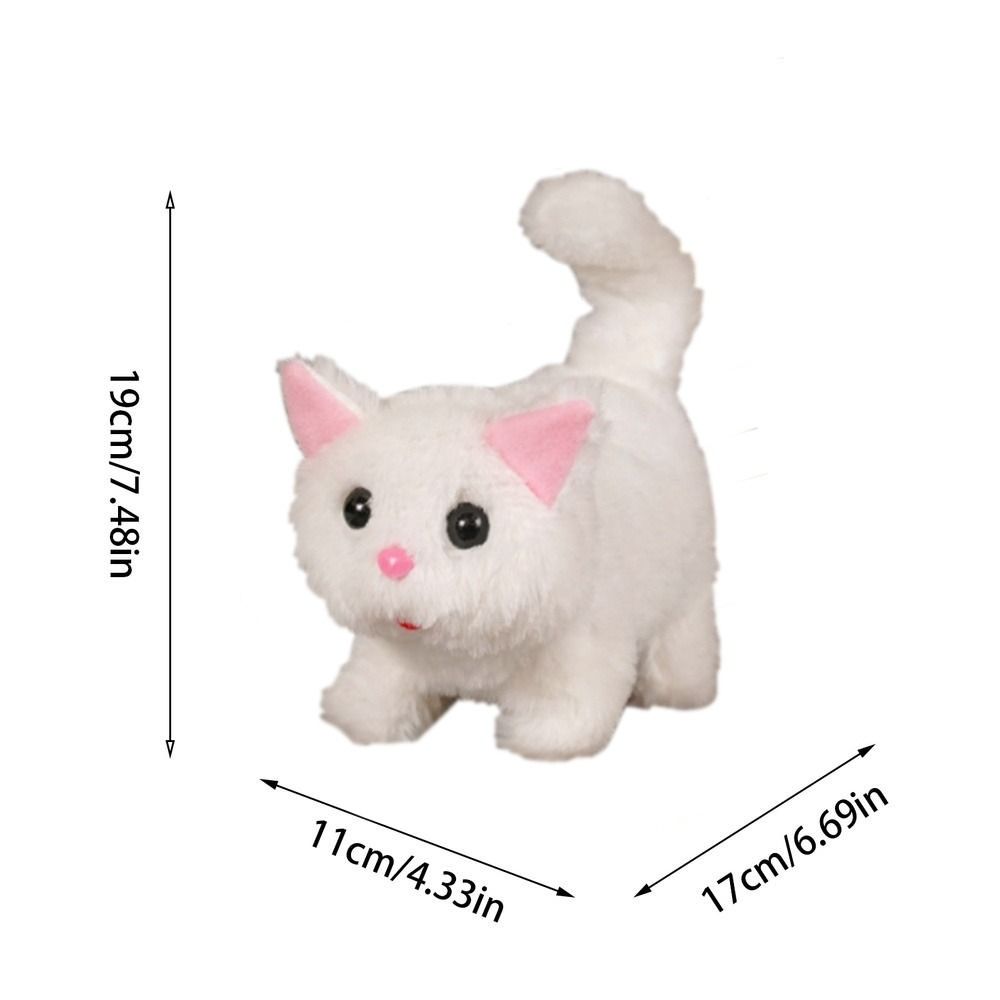 Stuffed Animal Electronic Stuffed Doll Tail Wagging Walking Interactive Cat Boys Girl
