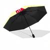 1pc Strawberry-Themed Umbrella with Bow Tie Design - Automatic Open/Closed, Foldable for Travelers and Fans.A067
