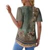 Футболки для женщин, плиссированные, с квадратным вырезом, нарядные, повседневные, блузки с принтом, с коротким рукавом, летние топы свободного кроя