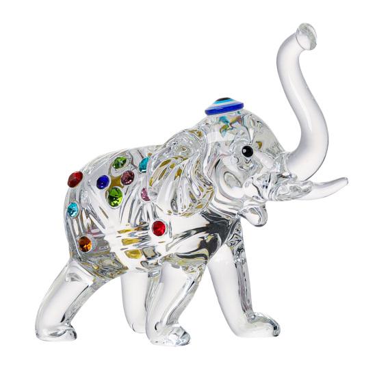 Искусственный кристалл слона орнамент прозрачная фигурка слона удачи подарок настольная мини скульптура слона для офиса спальни гостиной