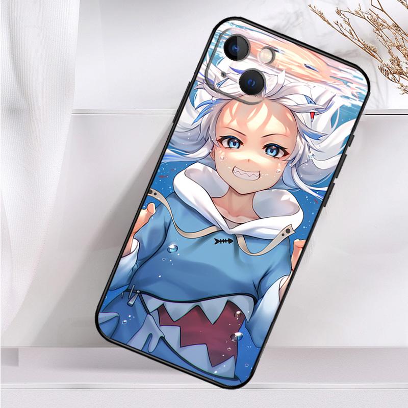 Gawr Gura Hololive Girl Ударопрочный Чехол Для iPhone 17 16 15 14 11 Pro Max Plus 12 13 Mini 16e 17 Air Чехол для Телефона
