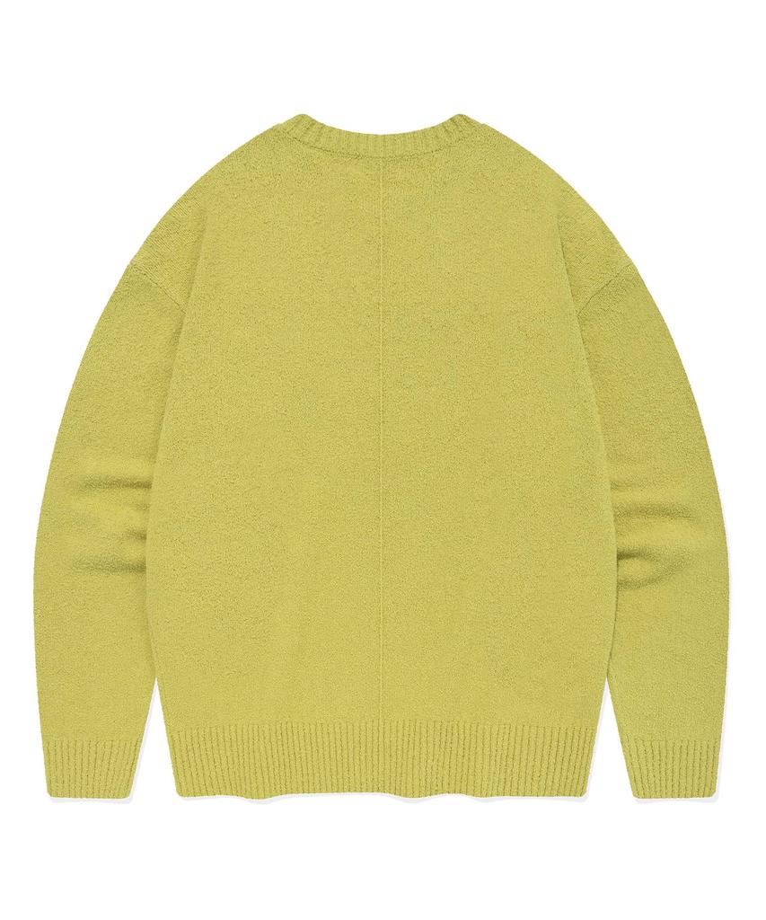 COVERNAT Middle C Logo Crewneck Knit Light Lime