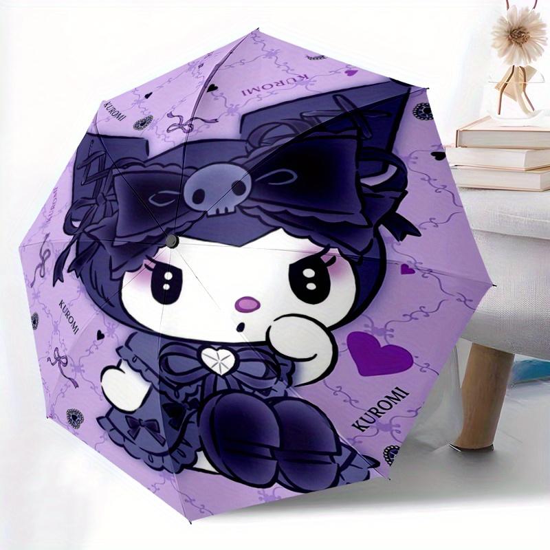 1pc Cute Kuromi Automatic Opening and Closing Folding - A Good Choice for Gifts, Fashionable and Convenient Umbrella With Cute Cartoon Characters, Dur