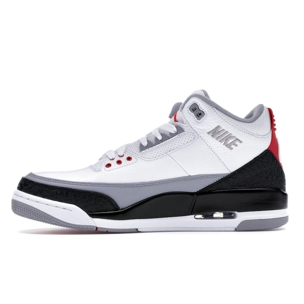 Air Jordan 3 Retro NRG Tinker Men Sneakers White Fire-Red-Cement-Grey-Black AQ3835-160