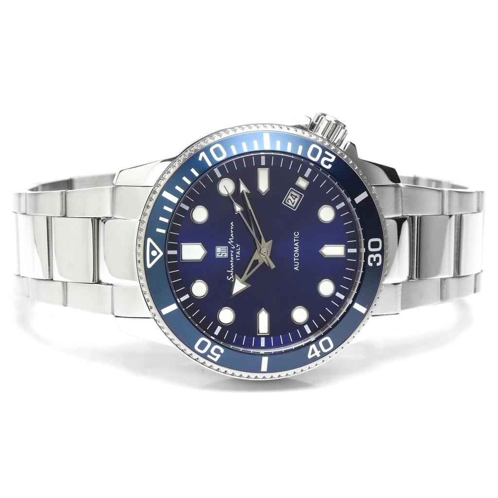 Salvatore Marra Часы Salvatore Marra Automatic с функцией ручного завода, ремешок из нержавеющей стали, задняя крышка, скелетонированный японский механизм, водонепроницаемость 10 АТМ