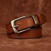Ремень женский широкий ретро модный кожаный пряжка первый слой коровья кожа универсальный повседневный джинсовый ремень женский