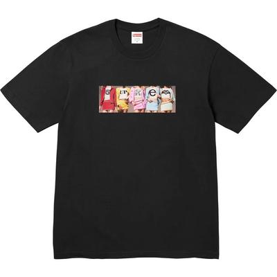 Supreme Черная футболка для девочек