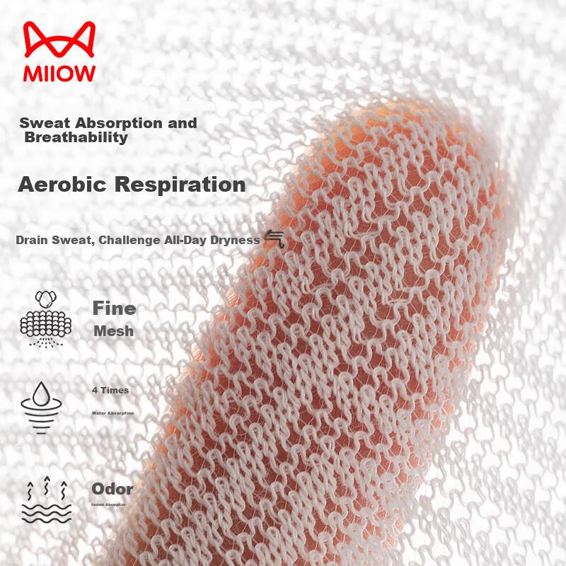 MiiOW Men's Socks, New Type 3A Bamboo Fiber Thin Odor-Resistant Socks for Men, Summer Mesh Breathable Socks, 5 Pairs