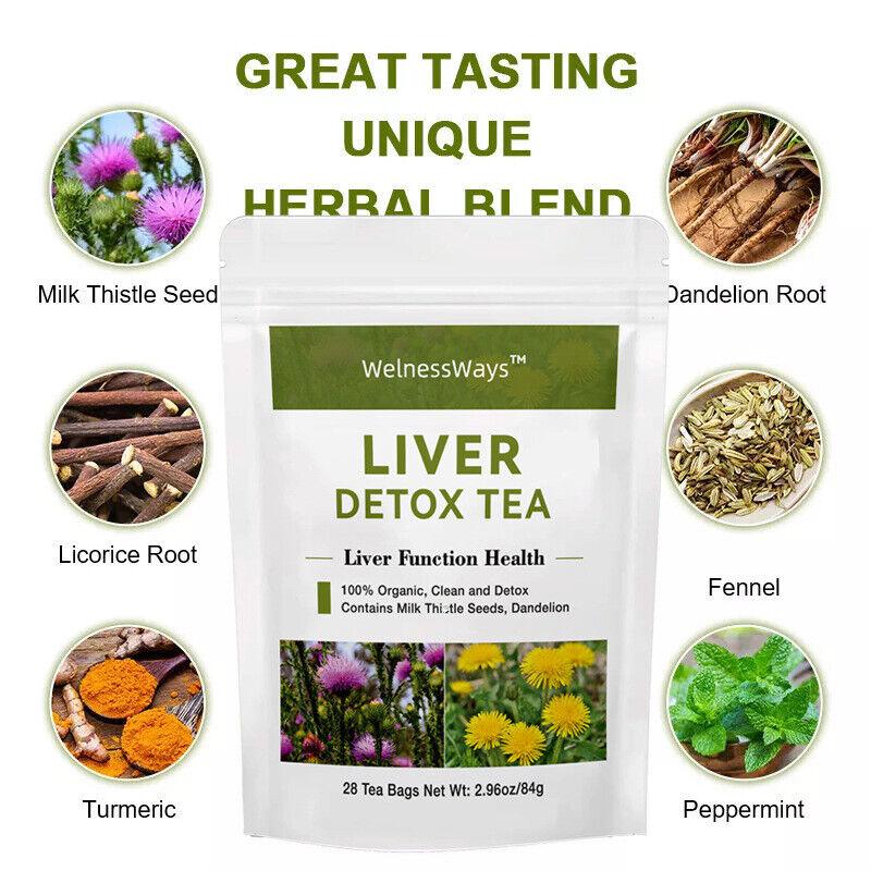 Liver Health Support Supplement - Liver Cleanse Detox & Repair 28 Tea Bags