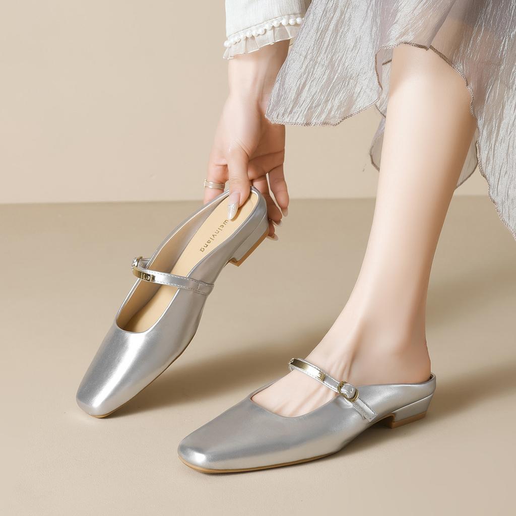 Weiwei girl 6579-1 французские тапочки-мешки с головкой, женская верхняя одежда, летняя толстая пятка с ленивыми прохладными тапочками