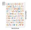 0.5inch Alphabet Stickers Small Size Greeting Cards Decorative Letter Stickers for Clipping Books