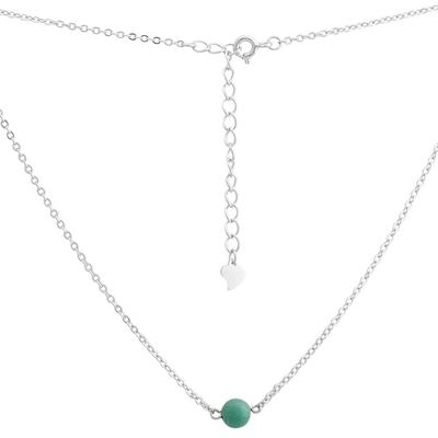 Серебряное колье с бирюзой, вес изделия 2,39 гр (2146872)