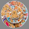 50 Capybara Cartoon Stickers - Cute Animal Decals for Phone Cases & Resin Crafts