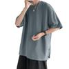 [Goodfeel] Мужская футболка с коротким рукавом, Летняя одежда, Однотонная, Большие размеры, Повседневная, Стильная, Свободный крой, Простая, Легкая, Мягкая, Популярная одежда f