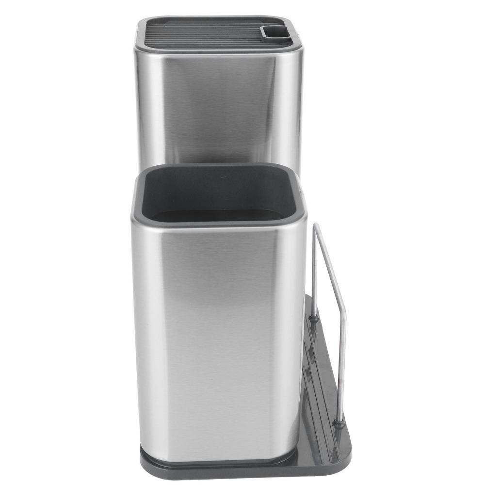 Thickened Utensil Bucket Rustless Steel Storage Tube Storage Holder Spoon Storage