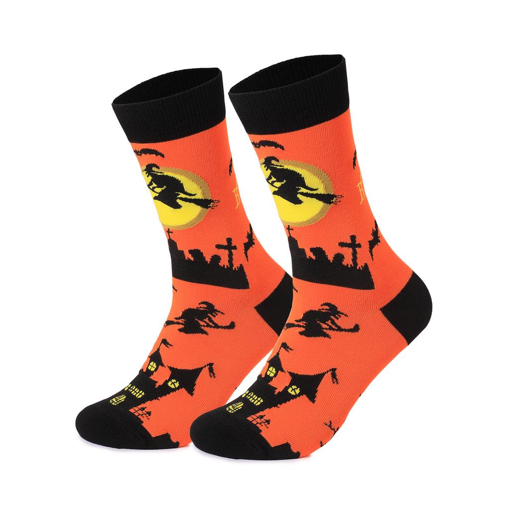 Adult Halloween Ethnic Style Warm, Sweat-Absorbing, Odor-Resistant Mid-Calf Socks
