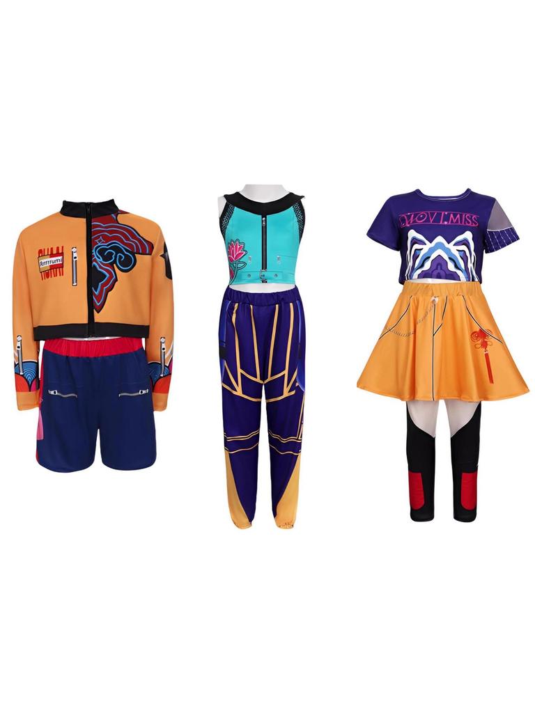 Косплей-костюм для Хэллоуина - Набор Руми Зои Милы - Европейская и Американская Девичья Группа Охотников на Демонов