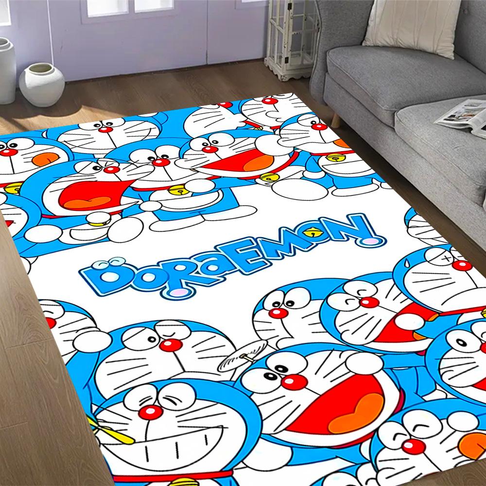 Doraemon Adventure Themed Anti-Slip Rugs - Polyester Home Decor, Suitable for Bedrooms, Living Rooms, Doorways, Studios, and Decorations