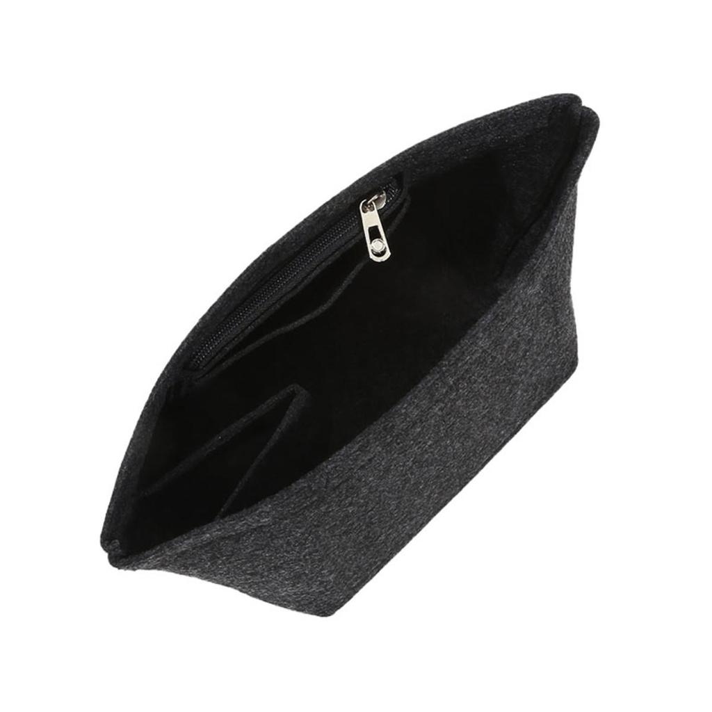 Felt Purse Organizer with Compartments Cosmetic Bag Portable Bucket Handbag Removable Inner Liner Women Suitable for Travel