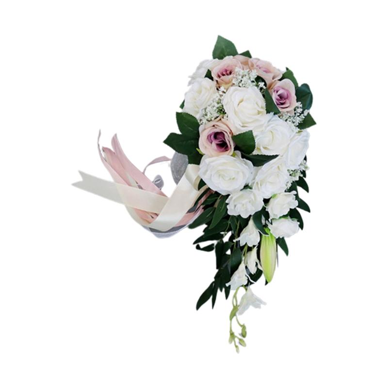 Новый искусственный цветок капли воды розы пионы свадебный букет невесты романтический держащий цветок невесты свадебные букеты букет подружки невесты