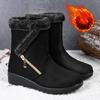 Зимние женские ботинки для женщин, зимние ботинки, теплые ботильоны на толстом меху, женская зимняя обувь на низком каблуке, большие размеры 35-43