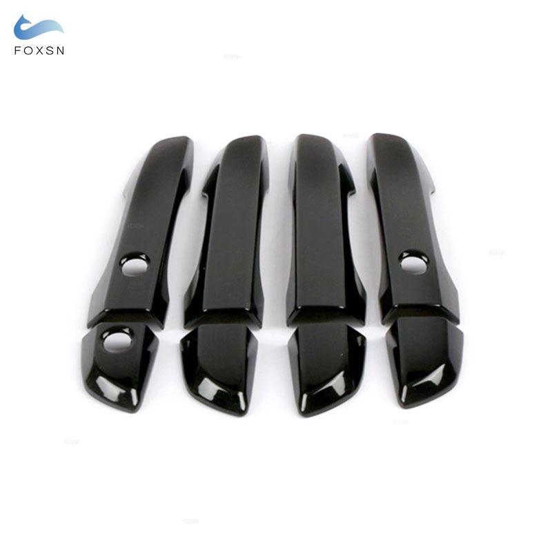 Carbon Fiber Texture / Glossy Black Car styling Exterior Door Handle Cover For Honda Civic 10th 2016 2017 2018 LHD